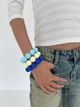 Color ball bold bangle(3color)