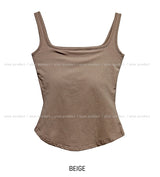 [U-BASIC] Tommy Basic Square Neck Sleeveless (+With Cup)