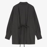 Back String Shirt Charcoal Grey