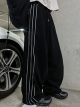 Piping Wide Sweat Sweat Pants