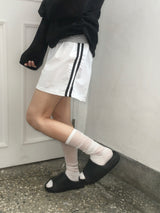 Two-line nylon washable shorts (8c)