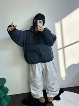 ニーピンタックパラシュートバルーンパンツ🖤🩶🤍💚4カラー
