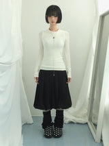 soft tulip pleats skirt