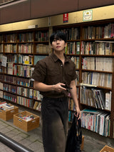 Frix snap western short-sleeved shirt