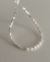 Sparkle pearl bracelet (silver)
