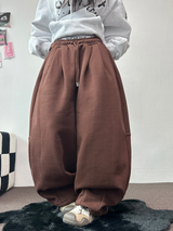 スウェットバルーンバックポイントロングパンツ🤎🖤🩶3COLOR