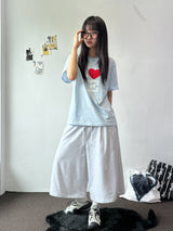 Bumby Printed Embroidered Wide Bermuda Shorts 3color