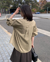 [ORIGINAL] Ain Stripe Oversized Shirt