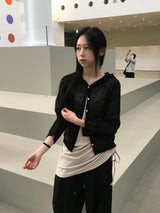 Sunny See-through Summer Hooded Cardigan (3c)
