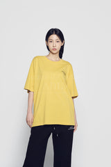 24FW ピクセルベーシックロゴショートスリーブTシャツマスタード