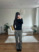 camo boots cut pants