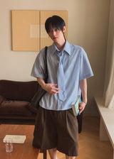 26SS★ [PLAN MADE/MADE] Infold ST Tie Short Sleeve Shirt
