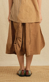 Shirring Skirt Pants  Brown