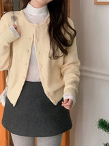 Winter Wool A-line Mini Skirt (5color)