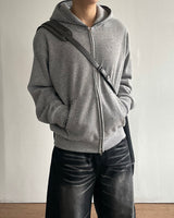 Stitch Knit Hood Zip-up