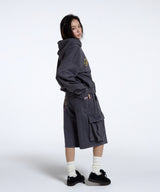 SHOUT OUT CONY CARGO SWEAT SHORTS / CHARCOAL