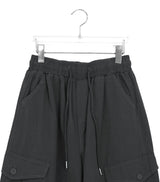 [unisex] Simon Wide Cotton Banding Cargo Pants