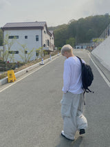 シルバーグレーナイロンカーゴバルーンパンツ　２色