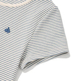 KIRSH PLAIN SLIM FIT STRIPE T-SHIRT - DARK BLUE