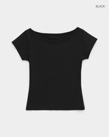[MADE]チーキーオフショルダーショートスリーブtシャツ