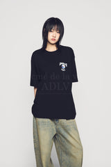 24FW ワールドワイドグローブベアアートワーク半袖Tシャツ (OVERSEAS EXCLUSIVE) ブラック