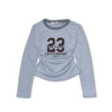 shirring number tee (4colors)