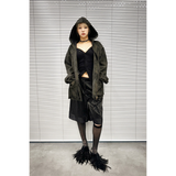 CLOUDY LEATHER HOOD JACKET