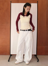 RIVET SEAM WIDE PANTS