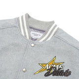 24FW ピクセルベアアートワークバーシティジャケット メランジ