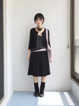 Fringe Button Wrap Skirt