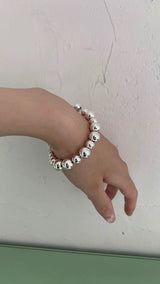 Silver ball@ball@ball bracelet