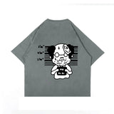 フェイクナット ステイン マスターマインド グレー ボクシー オーバーサイズ Tシャツ