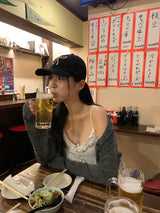 ハッシュウールラウンドカーディガン