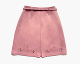 FAUX SUEDE STUDS MINI SKIRT [PINK]