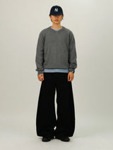 HS Pintuck Balloon Curved-Fit Pants