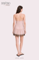 Rose Black Pink Sleeveless Dress