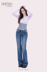 Rosy Moore Pink Gray Layered Tee