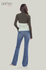 Olive Brown Tube Top Bolero Two-Piece Set