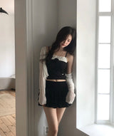 [♡MADE♡] coco :: flower dot frill top