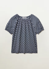 シアードチェックトップ(Navy)
