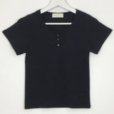 Button-Up Crewneck Short Sleeve (3color)