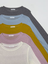 Weekly Tencel See-through Long Sleeve T-shirt