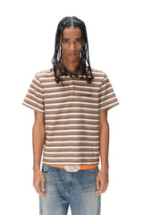 Striped Embroidered Polo Shirt