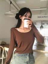 [MADE] Petal, dot wide U-neck T-shirt