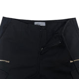 Steel zipper cargo cotton long wide work pants (4 colors)