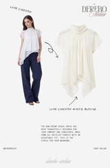 Lumi Chiffon Ivory Blouse