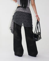 スポッテッドビンテージワイドパンツ