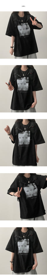 ナウ ボックスフィット 半袖Tシャツ