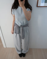 Striped U-neck Inner T-shirt