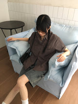 [MADE] Datone オーバーフィットナイロン半袖シャツ